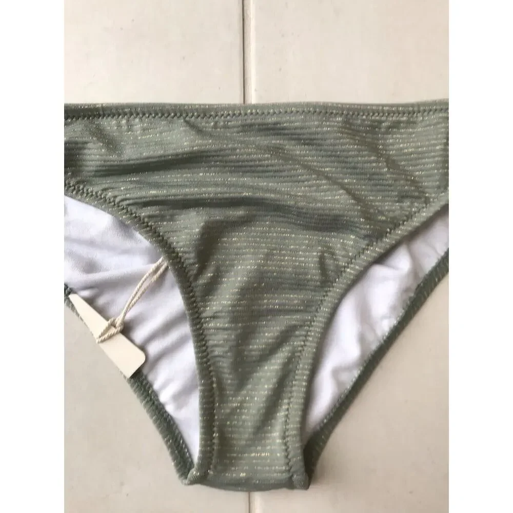 Rhythm Bikini Bottom Multicolor Striped Swimwear